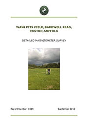 Wash Pits Field Euston Suffolk Report